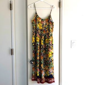 Zara spaghetti strap floral print dress